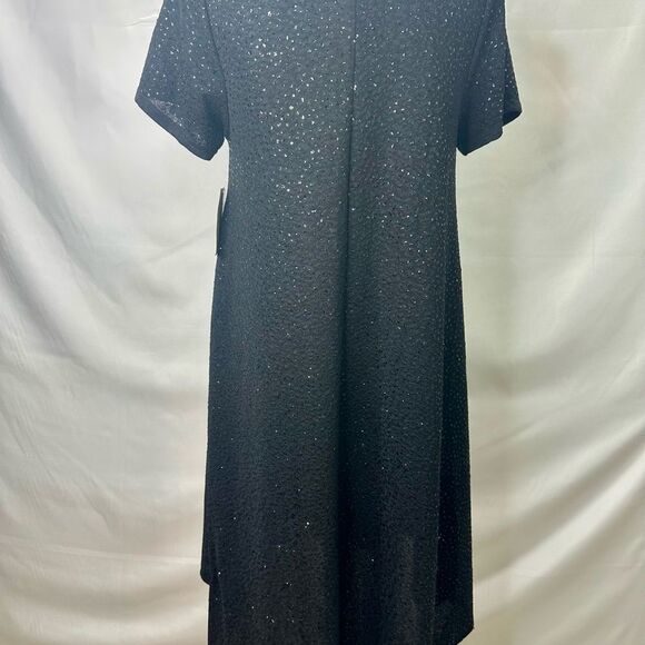 LuLaRoe Carly Swing dress black sequin pocket high low midlength Size M NWT - Picture 9 of 12